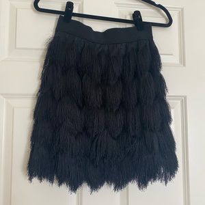 Banana Republic Black Feathered Skirt